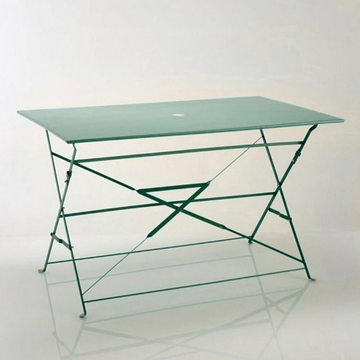 Стол складной прямоугольный из металла Ozevan зеленого цвета - лучшие Садовые столы в INMYROOM