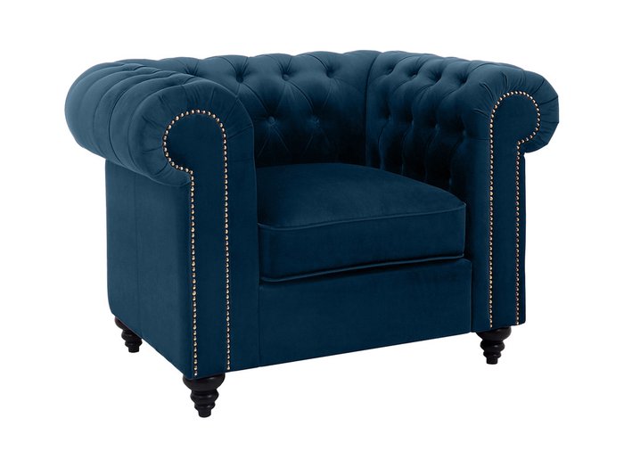 Кресло Chester Classic синего цвета - купить Интерьерные кресла по цене 31990.0