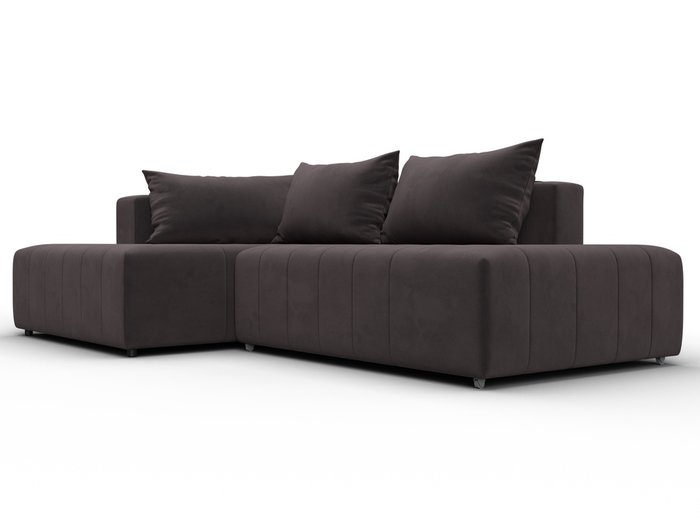 Угловой диван-кровать Лига-103 коричневого цвета левый - лучшие Угловые диваны в INMYROOM Угловой диван-кровать Лига-103 коричневого цвета левый - лучшие Угловые диваны в INMYROOM