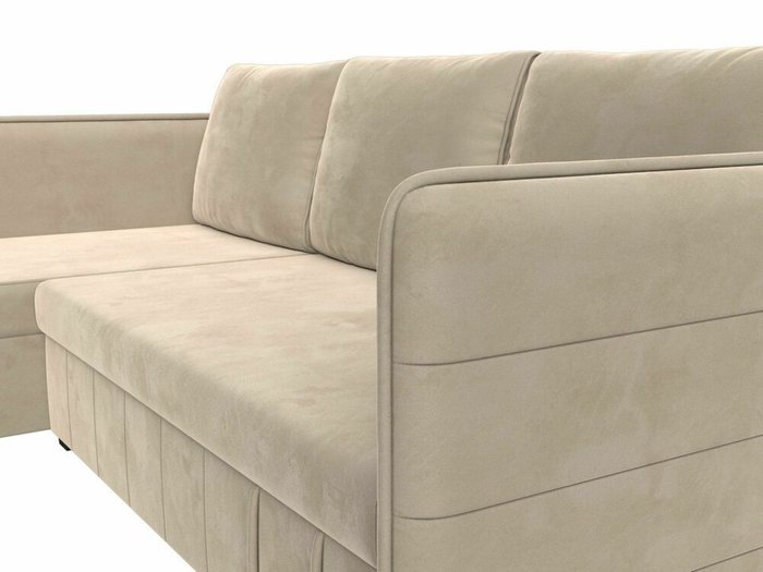 Угловой диван-кровать Слим бежевого цвета левый угол - лучшие Угловые диваны в INMYROOM