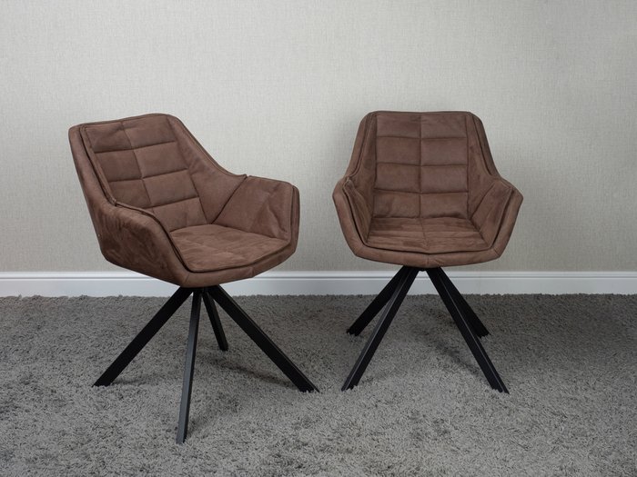 Стул с подлокотниками Orion коричневого цвета - купить Обеденные стулья по цене 12990.0