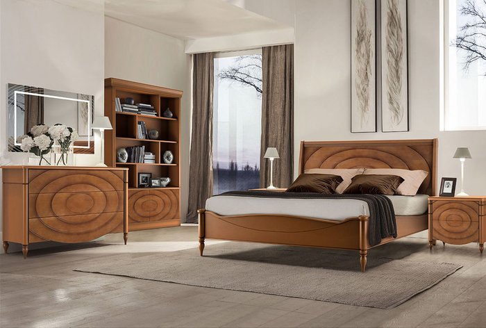 Кровать Офелия 180х200 коричневого цвета без основания - лучшие Кровати для спальни в INMYROOM