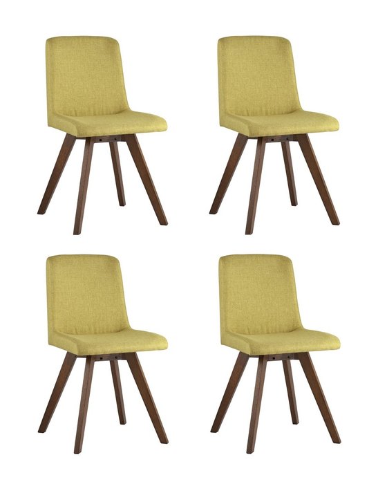 Набор из четырех стульев Marta зеленого цвета