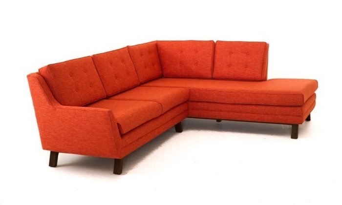 Модульный угловой диван оранжевого цвета - купить Угловые диваны по цене 129900.0