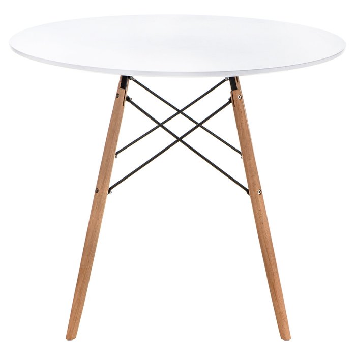 Обеденный стол Table белого цвета на деревянных ножках - купить Обеденные столы по цене 8530.0