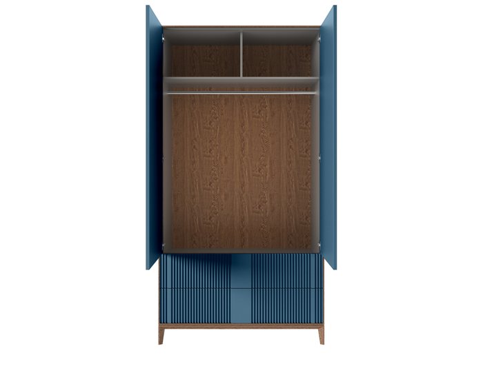 Шкаф The One Wave с фасадом коричневого цвета - лучшие Шкафы распашные в INMYROOM