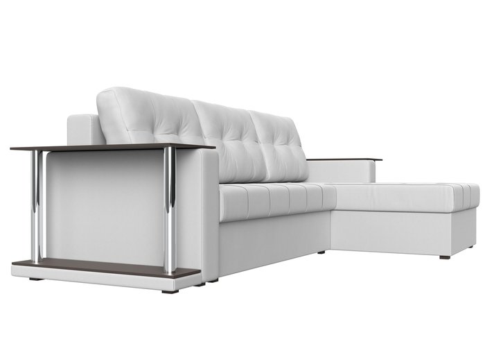 Угловой диван-кровать Даллас белого цвета (экокожа) - лучшие Угловые диваны в INMYROOM