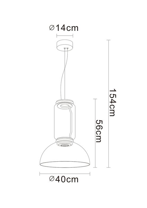 Подвесной светильник Divinare TRUMPET 1242/06 SP-18 - купить Подвесные светильники по цене 29990.0