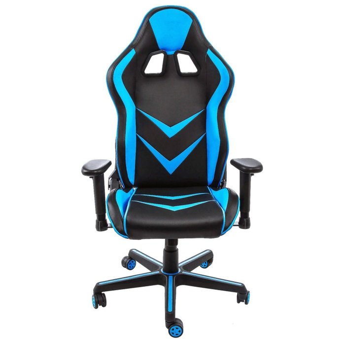 Компьютерное кресло Racer черно-голубого цвета - купить Офисные кресла по цене 20070.0