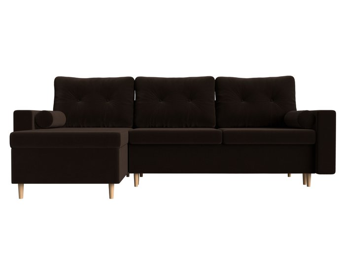 Угловой диван-кровать Белфаст коричневого цвета левый угол - купить Угловые диваны по цене 49999.0