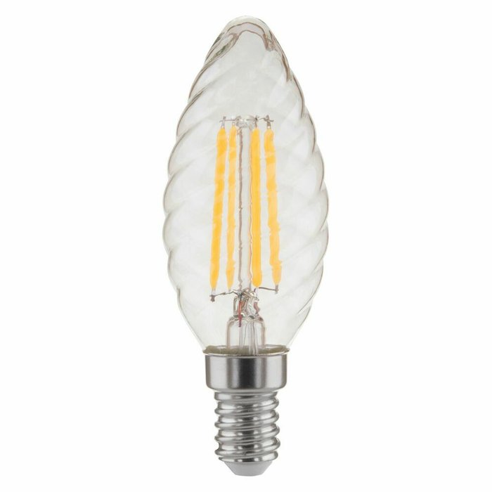 Филаментная светодиодная лампа "Свеча витая" CW35 7W 4200K E14 прозрачная BLE1414 Свеча витая F - купить Лампочки по цене 171.0