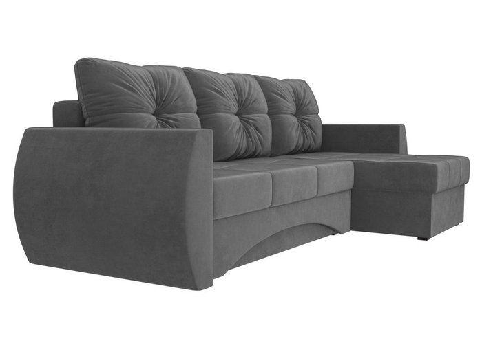 Угловой диван-кровать Сатурн серого цвета правый угол - лучшие Угловые диваны в INMYROOM