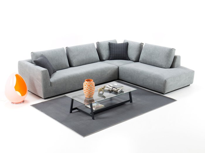 Угловой диван Морбида angolo серого цвета - купить Угловые диваны по цене 139800.0