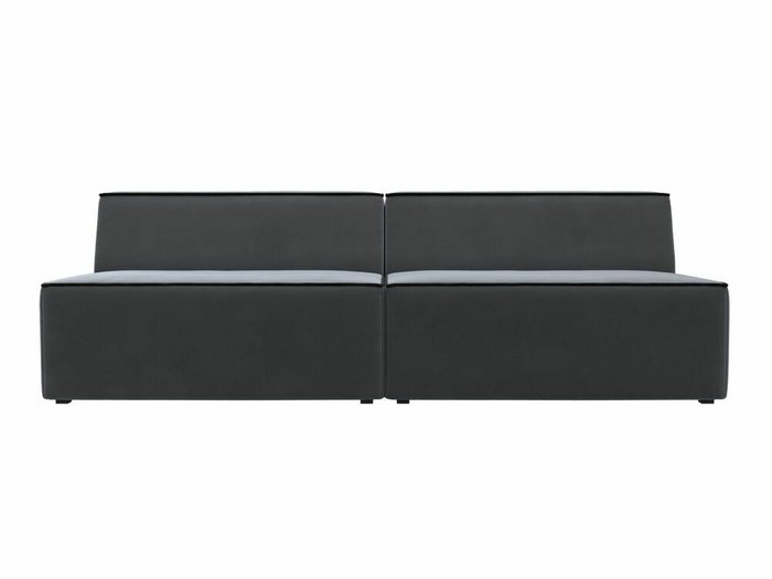 Прямой модульный диван Монс серого цвета с черным кантом - купить Прямые диваны по цене 45999.0