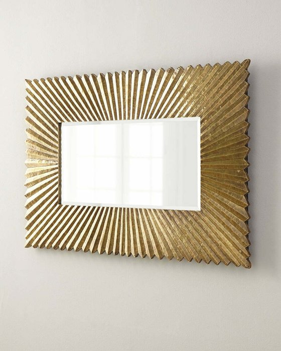 Настенное зеркало Майлз золотого цвета - купить Настенные зеркала по цене 28938.0
