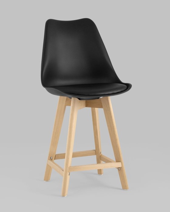 Стул полубарный Frankfurt черного цвета - купить Барные стулья по цене 6790.0