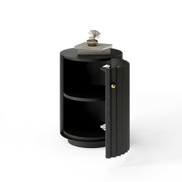 Прикроватная тумба Фуруд М черного цвета - купить Прикроватные тумбы по цене 75306.0