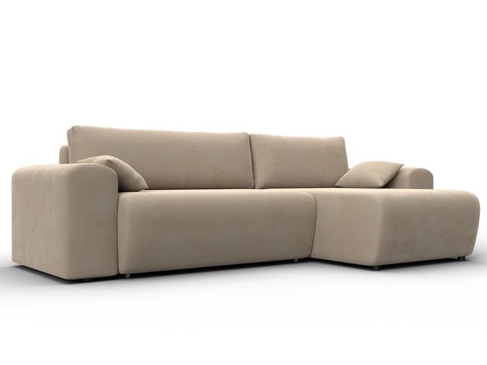 Угловой диван-кровать Лига-099 бежевого цвета