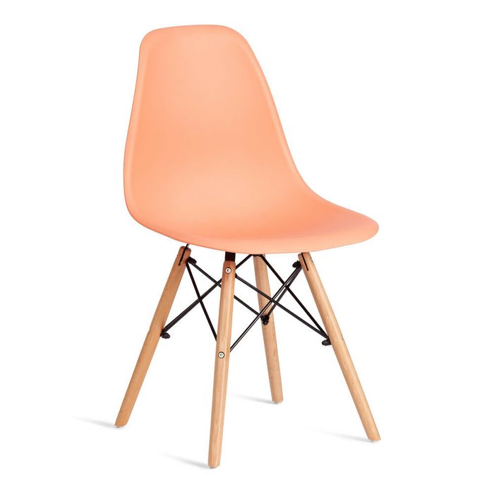Комплект из четырех стульев Cindy Chair светло-оранжевого цвета - купить Обеденные стулья по цене 6200.0