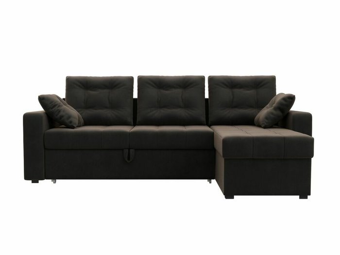 Угловой диван-кровать Камелот коричневого цвета правый угол - купить Угловые диваны по цене 48999.0