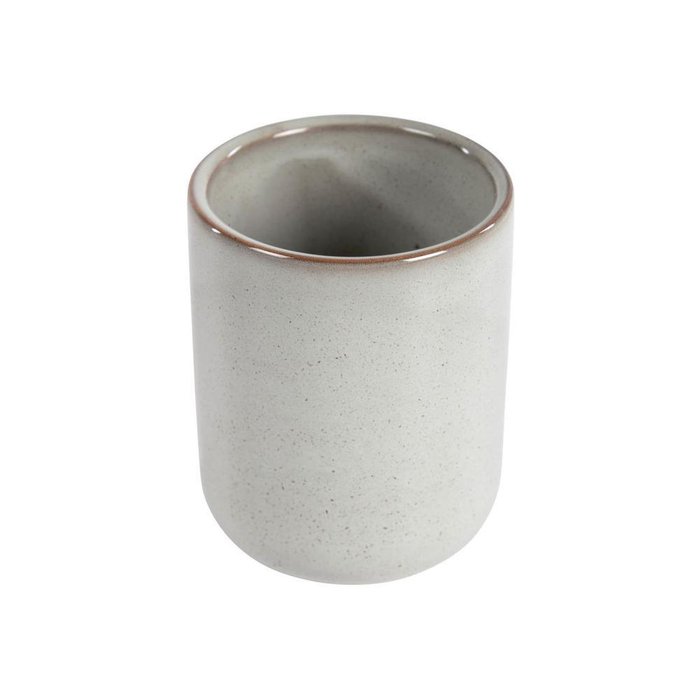 Серый керамический стакан для зубных щеток Chavela серого цвета
