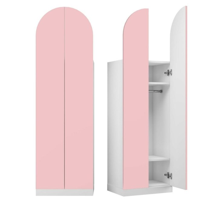 Шкаф Арк 2 L бело-розового цвета 