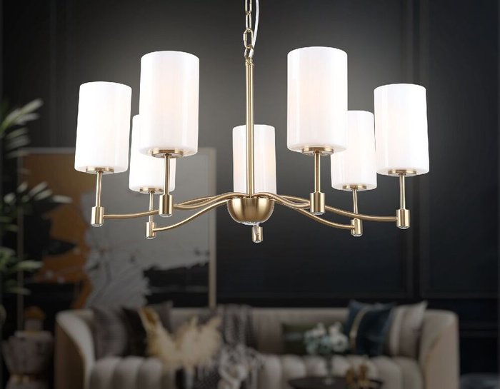 Подвесная люстра Heigh Light LH56053 (стекло, цвет белый) - купить Подвесные люстры по цене 19990 Подвесная люстра Heigh Light LH56053 (стекло, цвет белый) - купить Подвесные люстры по цене 19990