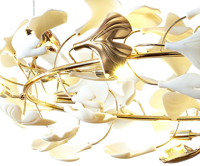 Люстра Сири золото d70 h150 G9 7*7W (Led лампы в комплекте) - купить Подвесные люстры по цене 39900.0