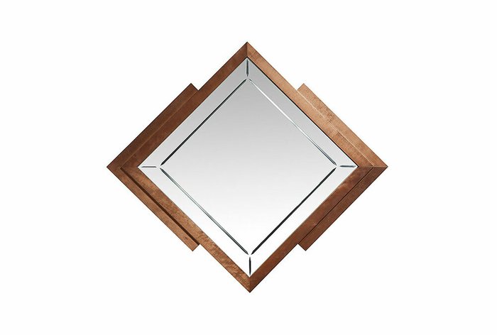 Настенное зеркало Seattle коричневого цвета
