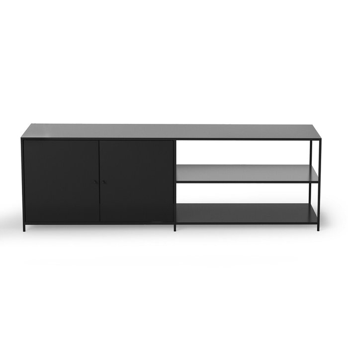 Мебель под телевизор из металла Romy черного цвета - купить Тумбы для ТВ по цене 57557.0