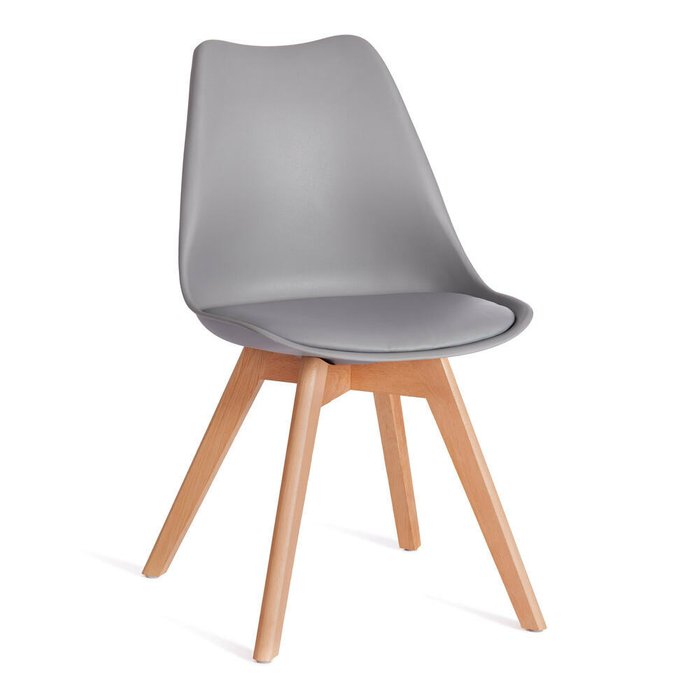 Набор из четырех стульев Tulip серого цвета - купить Обеденные стулья по цене 13240.0