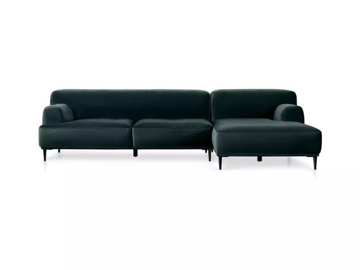 Угловой диван Portofino в обивке из велюра темно-зеленого цвета - купить Угловые диваны по цене 121680.0