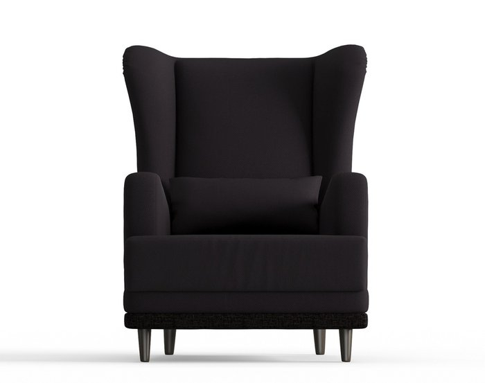 Кресло Грэмми в обивке из велюра черного цвета - купить Интерьерные кресла по цене 10190.0