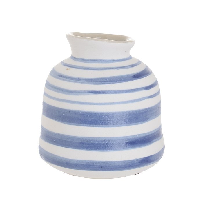 Керамическая ваза бело-голубого цвета