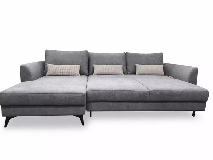Угловой диван-кровать Лондон темно-серого цвета - купить Угловые диваны по цене 158450.0