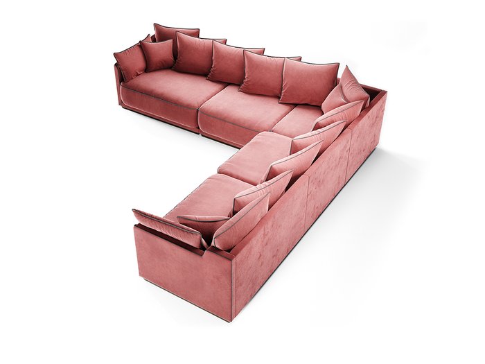 Угловой диван Soho красного цвета - лучшие Угловые диваны в INMYROOM