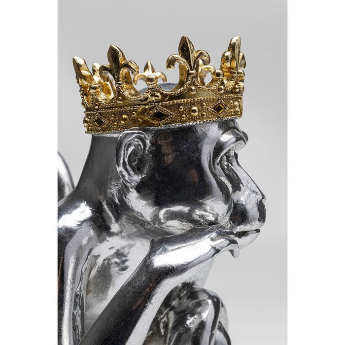 Статуэтка King Monkey серого цвета - лучшие Фигуры и статуэтки в INMYROOM