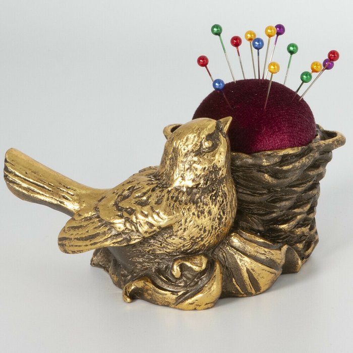 Игольница Птичка Терра бронзового цвета - купить Фигуры и статуэтки по цене 1931.0