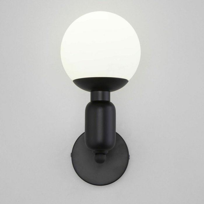 Настенный светильник со стеклянным плафоном 50251/1 черный Bubble - купить Бра и настенные светильники по цене 3920.0