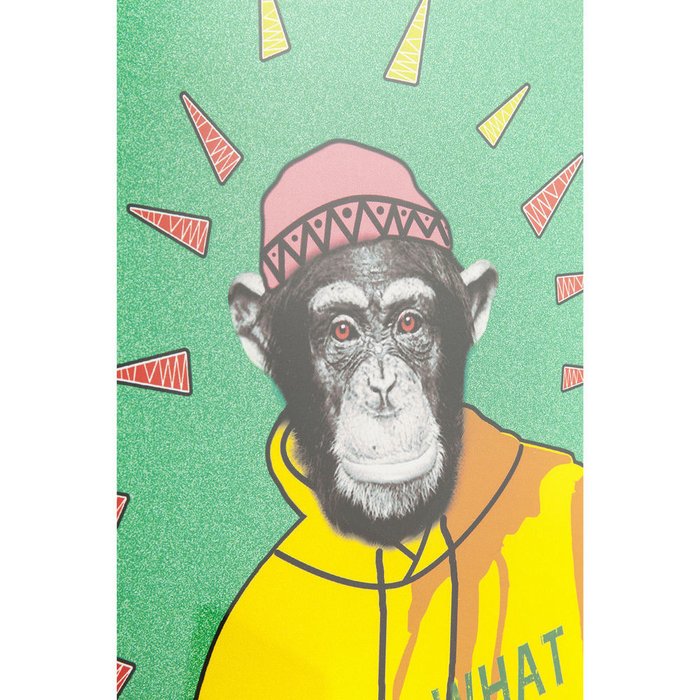 Картина Gangster Monkey в деревянной рамке - лучшие Картины в INMYROOM