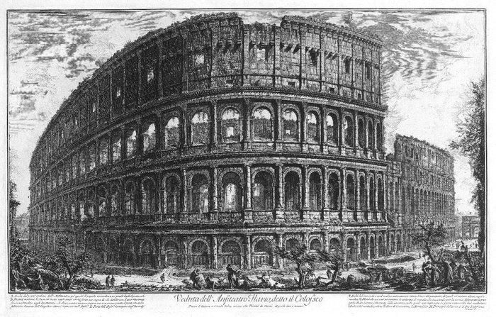 Репродукция картины на холсте Giovanni Battista Piranesi The Coliseum 