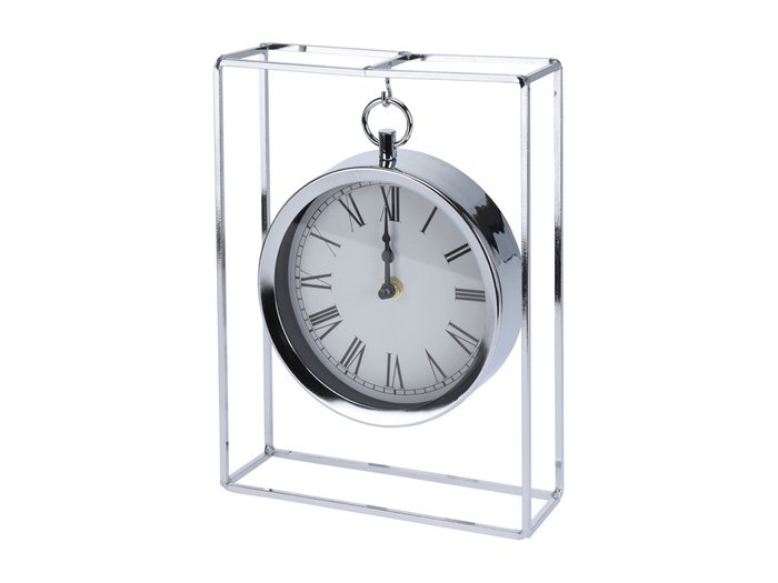 Часы настольные Time серебряного цвета 