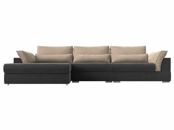 Угловой диван-кровать Пекин Long серо-бежевого цвета угол левый - купить Угловые диваны по цене 112999.0
