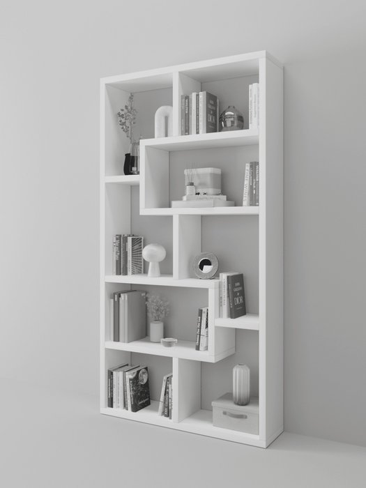 Стеллаж Glazgo белого цвета - лучшие Стеллажи в INMYROOM Стеллаж Glazgo белого цвета - лучшие Стеллажи в INMYROOM