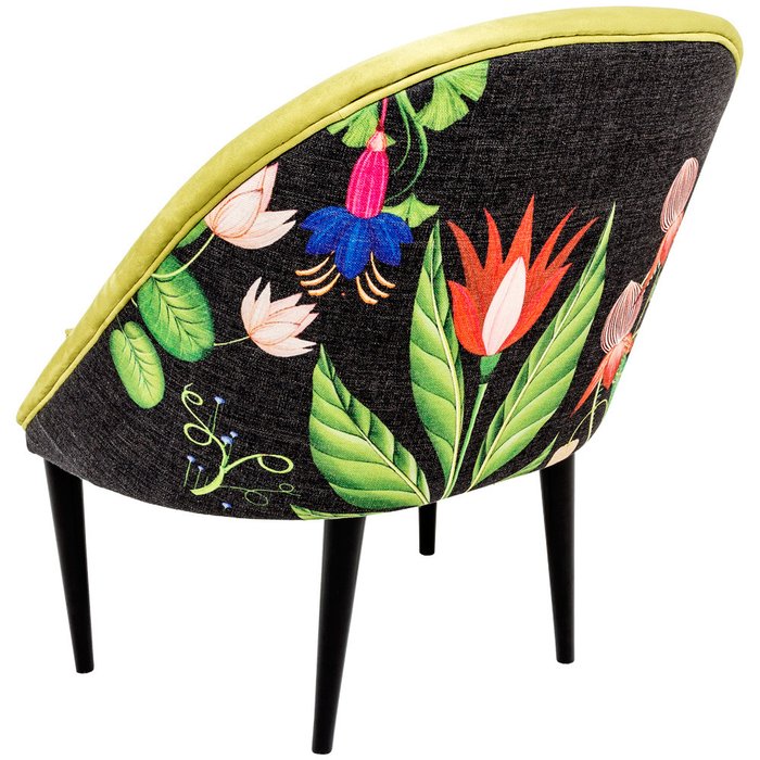 Кресло Тропический лес / Мёд с цветочным принтом - лучшие Интерьерные кресла в INMYROOM