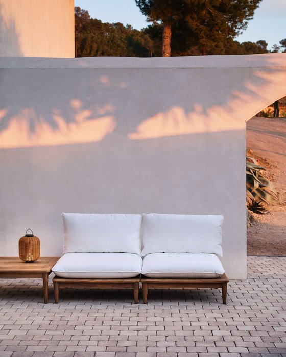 Модульный диван Portitxol бело-коричневого цвета - лучшие Прямые диваны в INMYROOM