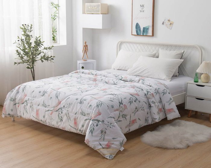 Одеяло Лайма 160х220 бело-зеленого цвета - купить Одеяла по цене 11060.0