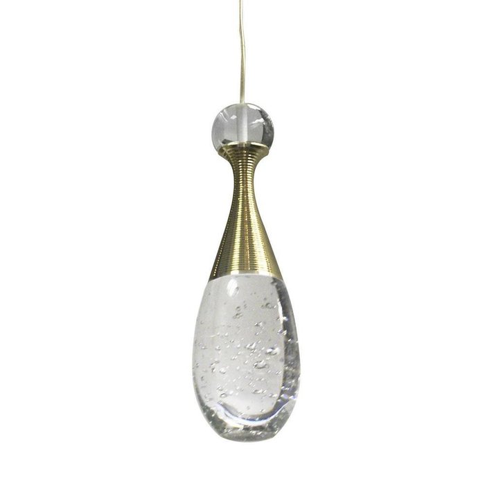 Подвесной светодиодный светильник Флакон из металла и стекла 