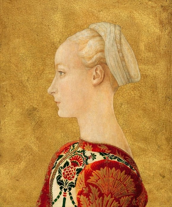 Репродукция картины на холсте Антонио дель Поллайоло Портрет девушки 1465 г.