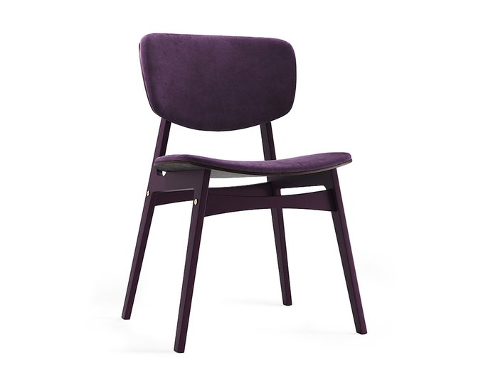 Мягкий стул Sid тёмная берёза / имперский фиолет - купить Обеденные стулья по цене 18900.0